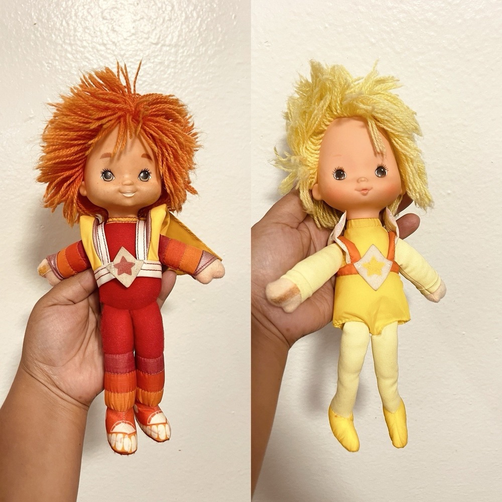 Vintage 1983 Rainbow Brite LaLa Orange & Canary‎ 10" Doll Plush Hallmark Mattel